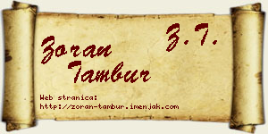 Zoran Tambur vizit kartica